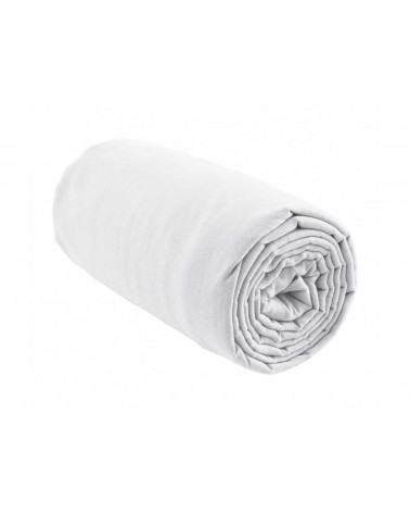 Drap housse 100% pur coton blanc